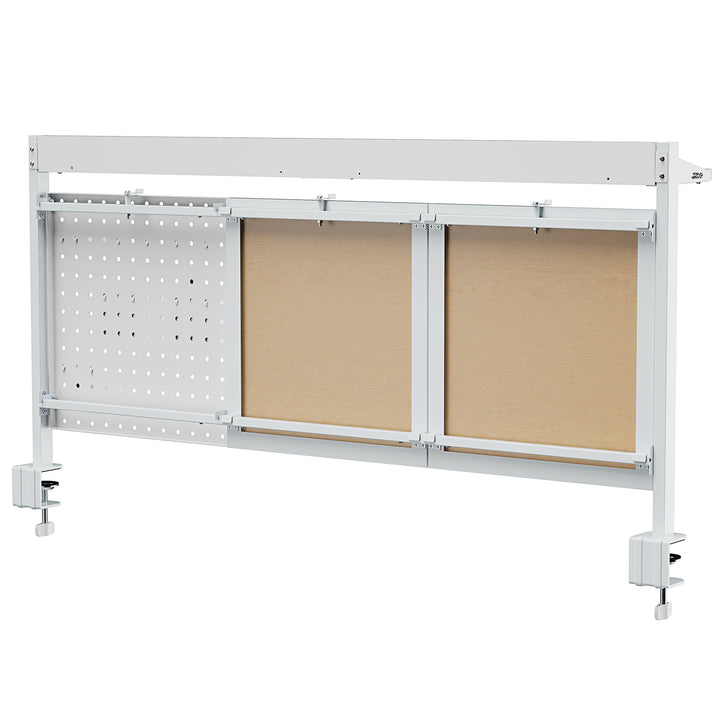 Séparateur de bureau / organisateur Ergo Office, charge max. 10kg, blanc et tableau en liège, largeur 1250mm, blanc, ER-300 W