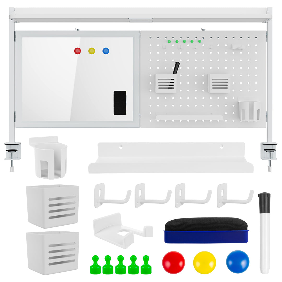 Séparateur de bureau / organisateur Ergo Office, charge max. 10kg, tableau blanc, largeur 1116mm, blanc, ER-301 W