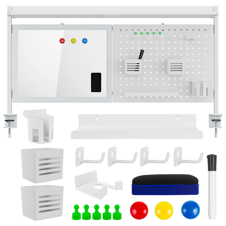 Séparateur de bureau / organisateur Ergo Office, charge max. 10kg, tableau blanc, largeur 1116mm, blanc, ER-301 W