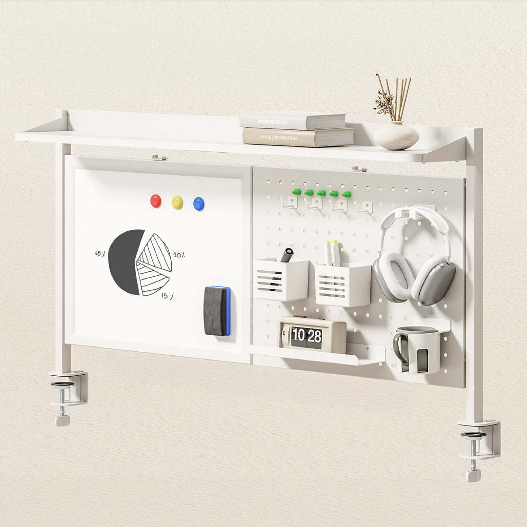 Séparateur de bureau / organisateur Ergo Office, charge max. 10kg, tableau blanc, largeur 1116mm, blanc, ER-301 W