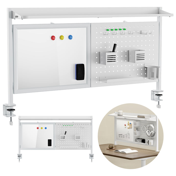 Séparateur de bureau / organisateur Ergo Office, charge max. 10kg, tableau blanc, largeur 1116mm, blanc, ER-301 W