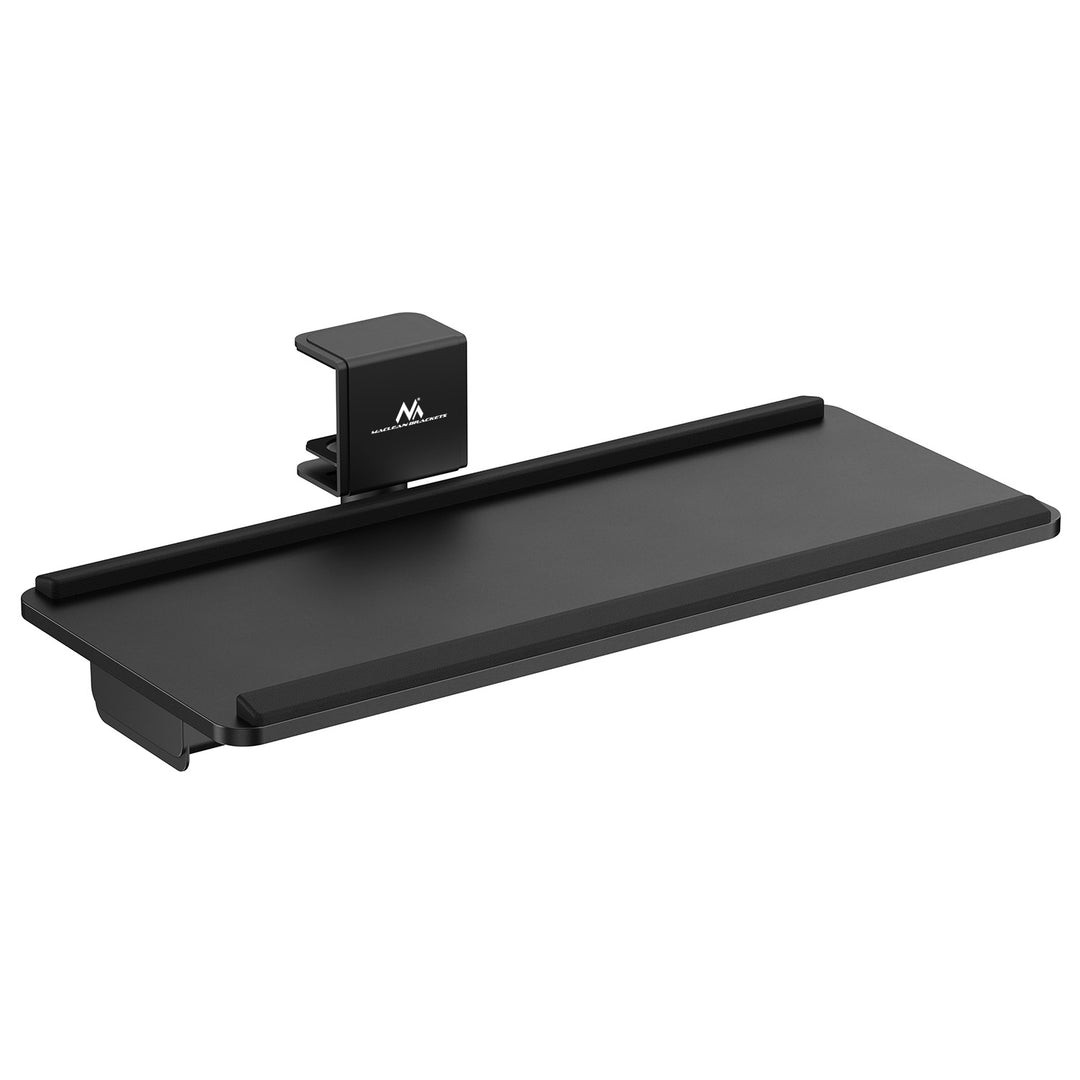 Porte-clavier Maclean undesk, charge max. 5kg, réglable horizontalement et verticalement, noir, MC-108 B