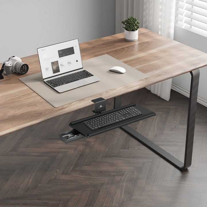 Porte-clavier Maclean undesk, charge max. 5kg, réglable horizontalement et verticalement, noir, MC-108 B