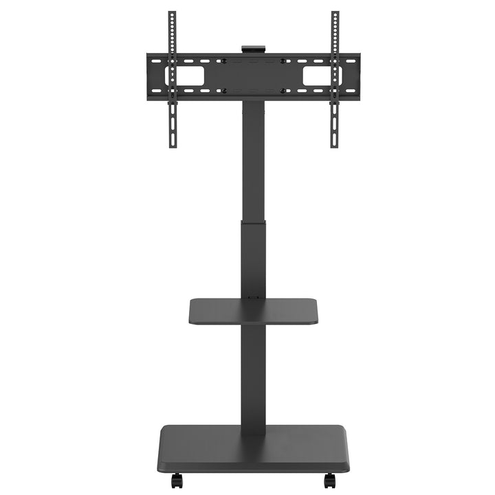 Support TV / chariot Ergo-Office, charge max. 50kg / 5kg étagère, max. VESA 600x400, multiprise intégrée, noir, ER-304 B