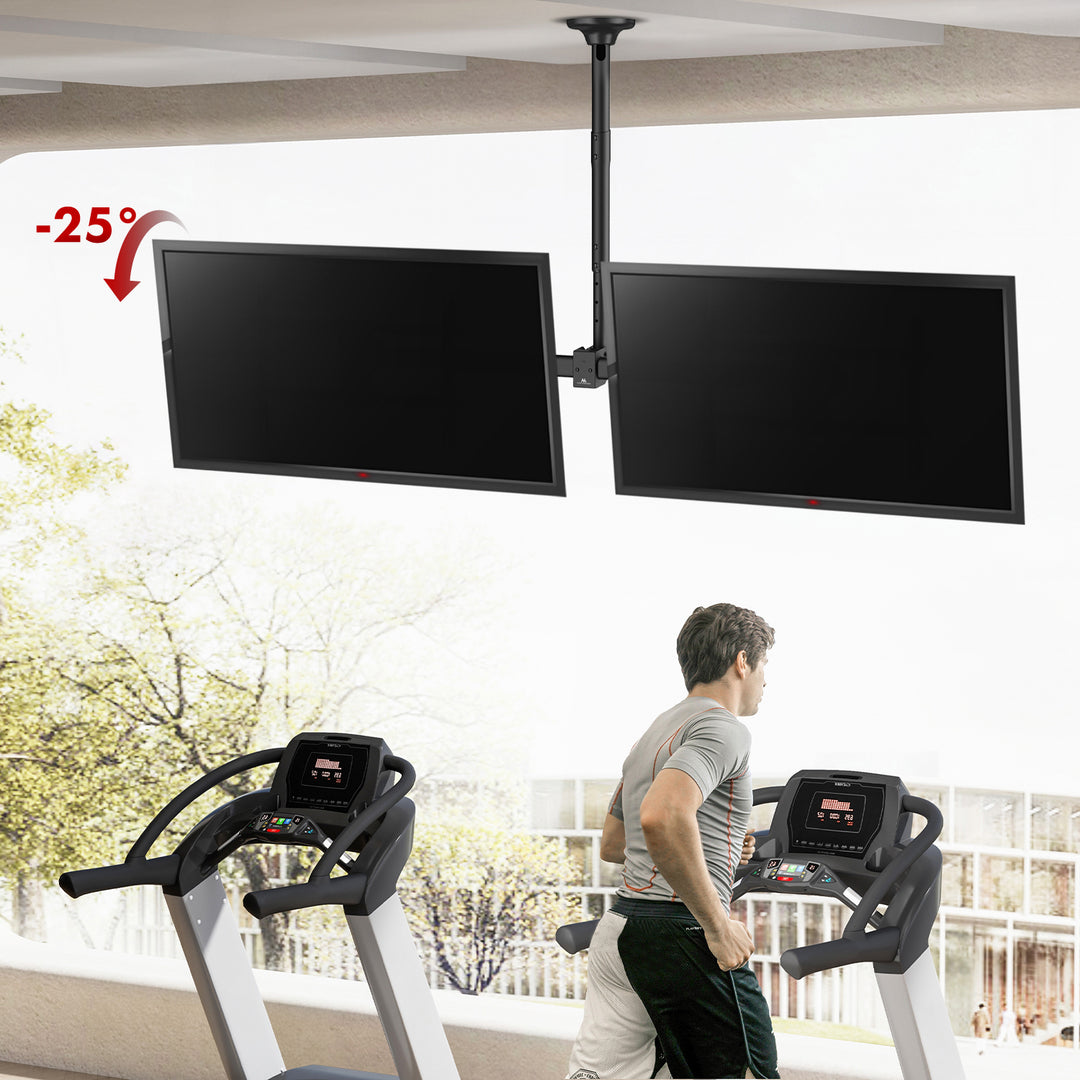 Support plafond Maclean pour deux téléviseurs, charge max. 2x40kg, 34-60", max VESA 600x400, MC-111 B