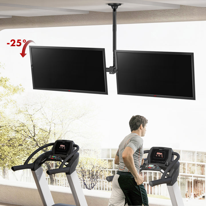Support plafond Maclean pour deux téléviseurs, charge max. 2x40kg, 34-60", max VESA 600x400, MC-111 B