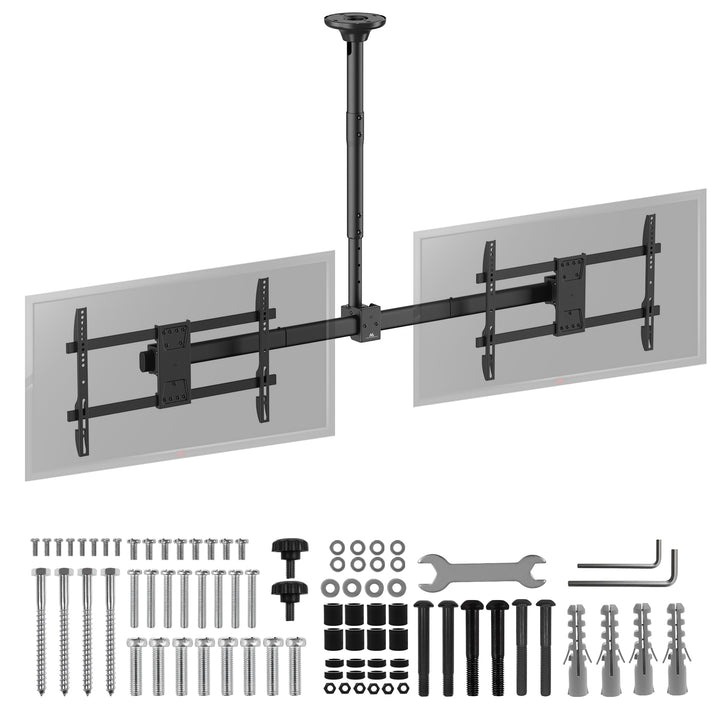 Support plafond Maclean pour deux téléviseurs, charge max. 2x40kg, 34-60", max VESA 600x400, MC-111 B