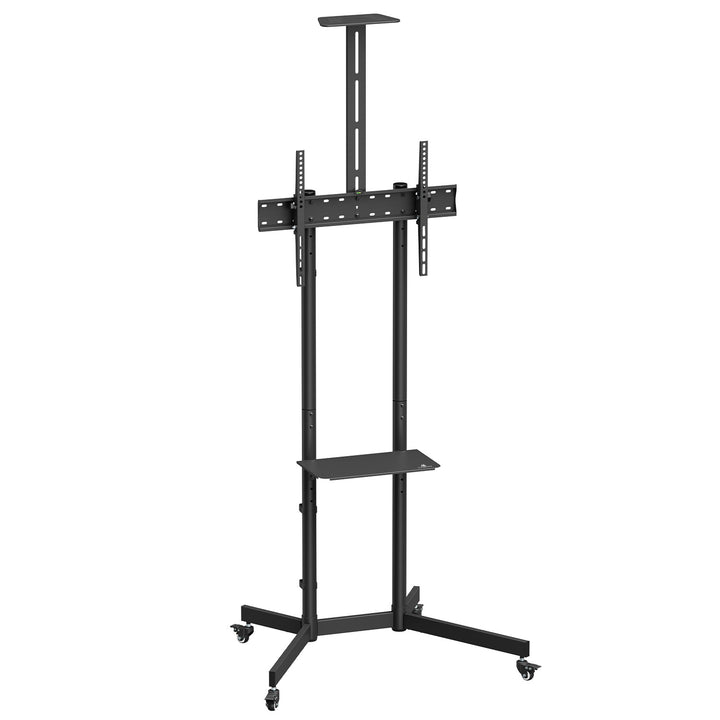 Maclean TV stand / trolley, tablette pour caméra, sur roulettes, 37-70", charge max. 45kg/5kg tablette, max. VESA 600x400, MC-113 B