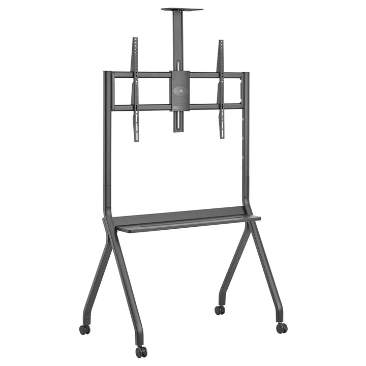 Maclean Support TV / chariot, tablette pour caméra, sur roulettes, 55-100", charge max. 120kg/10kg tablette, max. VESA 900x600, noir, MC-114 B