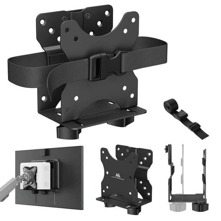 Support Maclean pour mini ordinateur, portée 17-70mm, compatible VESA, charge max. 5kg, noir, MC-115 B