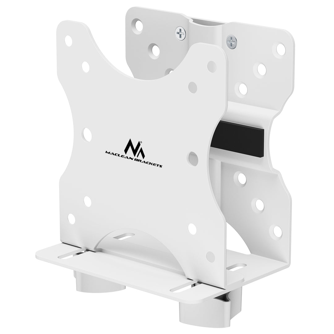 Support mini ordinateur Maclean, portée 17-70mm, compatible VESA, charge max. 5kg, blanc, MC-115 W
