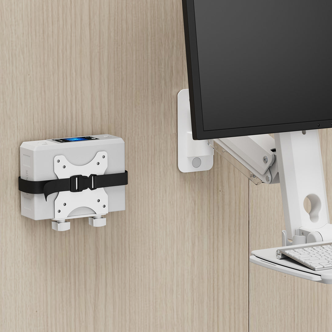 Support mini ordinateur Maclean, portée 17-70mm, compatible VESA, charge max. 5kg, blanc, MC-115 W