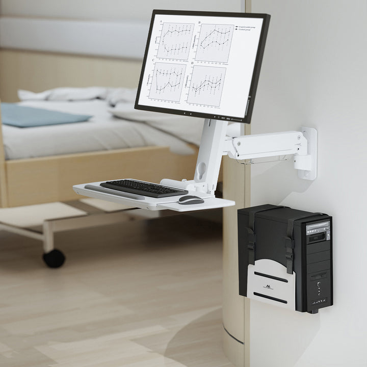 Support Maclean pour UC, portée 122-212mm, charge max. 10kg, blanc, MC-116 W