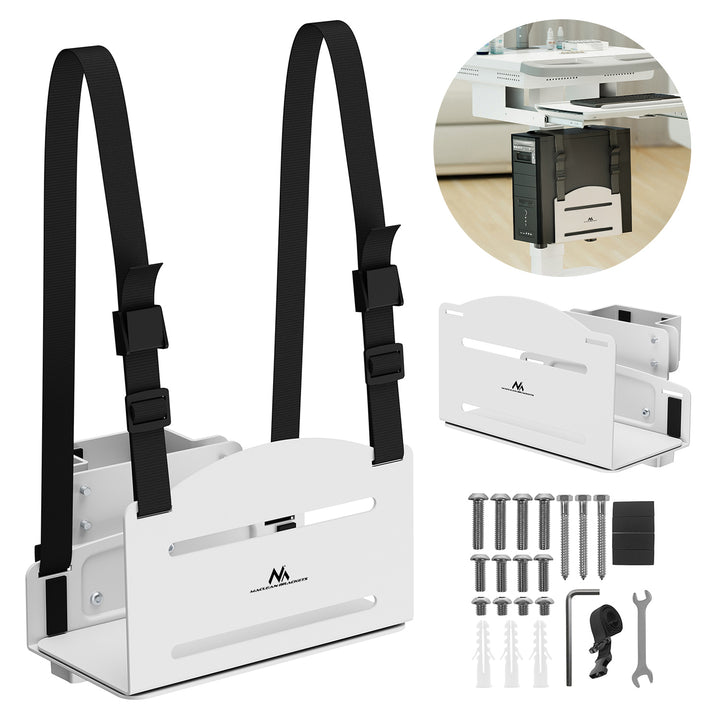 Support Maclean pour UC, portée 122-212mm, charge max. 10kg, blanc, MC-116 W