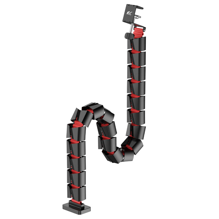 Organisateur de câbles de bureau / grille de câbles Nano RS, 1345mm, noir et rouge, RS125