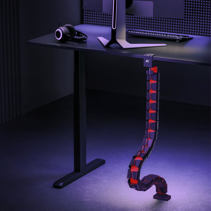 Organisateur de câbles de bureau / grille de câbles Nano RS, 1345mm, noir et rouge, RS125