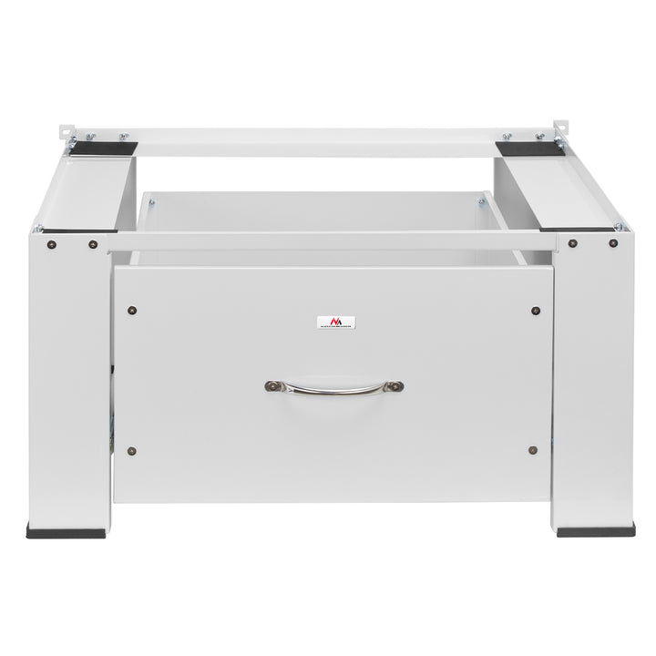 Socle pour lave-linge / sèche-linge avec tiroir Maclean, charge max. 150kg, blanc, MC-117 W