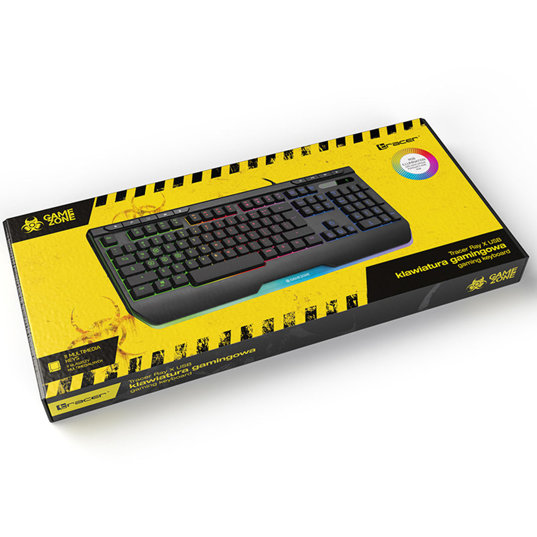 Clavier de jeu Tracer, rétro-éclairage RGB, USB, GAMEZONE RAY X USB