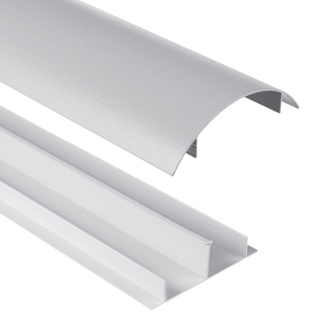 Bande de recouvrement de câble en aluminium Maclean, 62x20x750mm, argent, MC-814 S