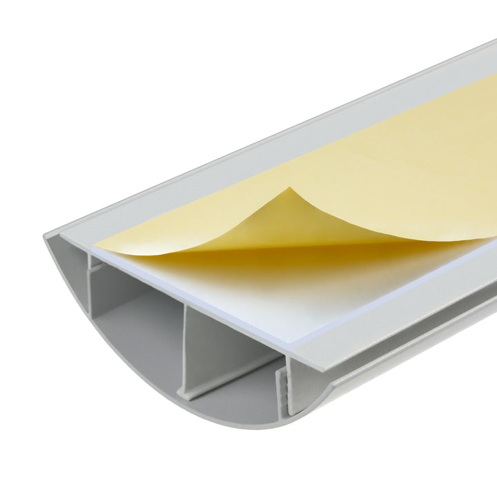 Bande de recouvrement de câble en aluminium Maclean, 62x20x750mm, argent, MC-814 S