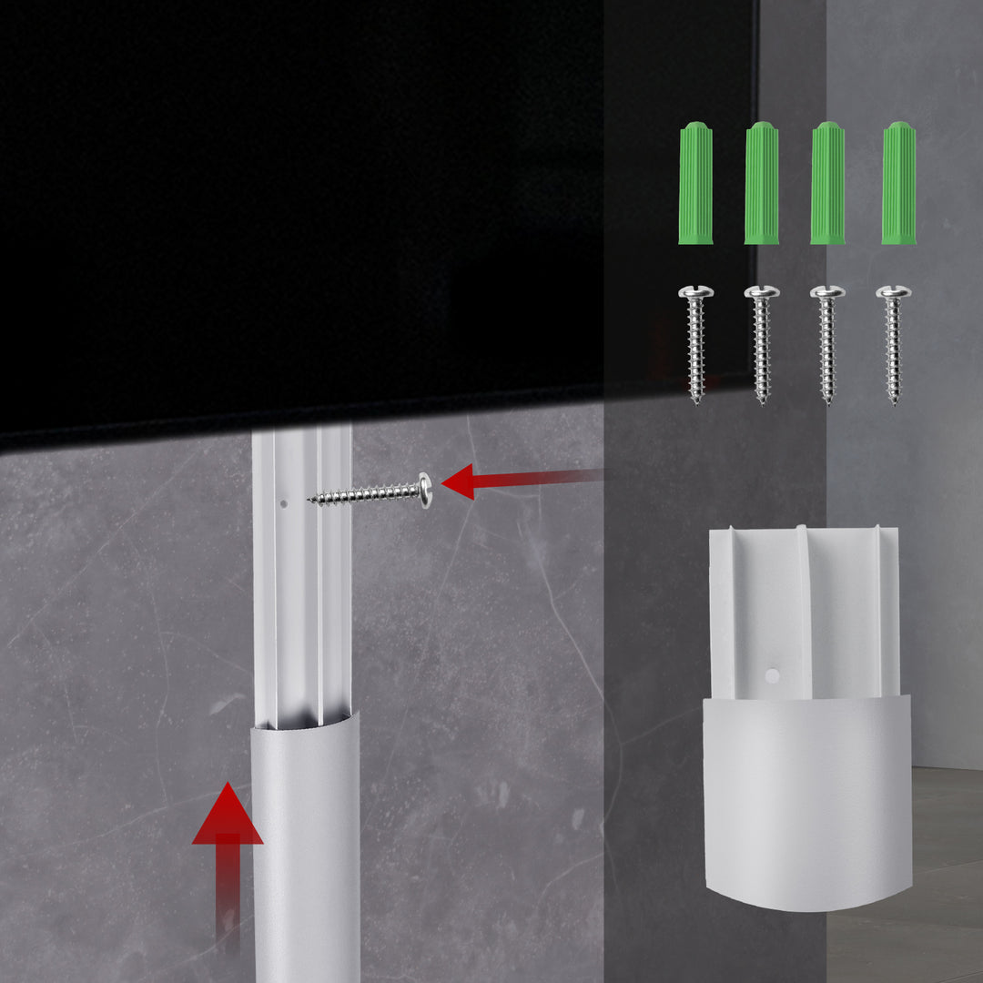 Bande de recouvrement de câble en aluminium Maclean, 62x20x750mm, argent, MC-814 S