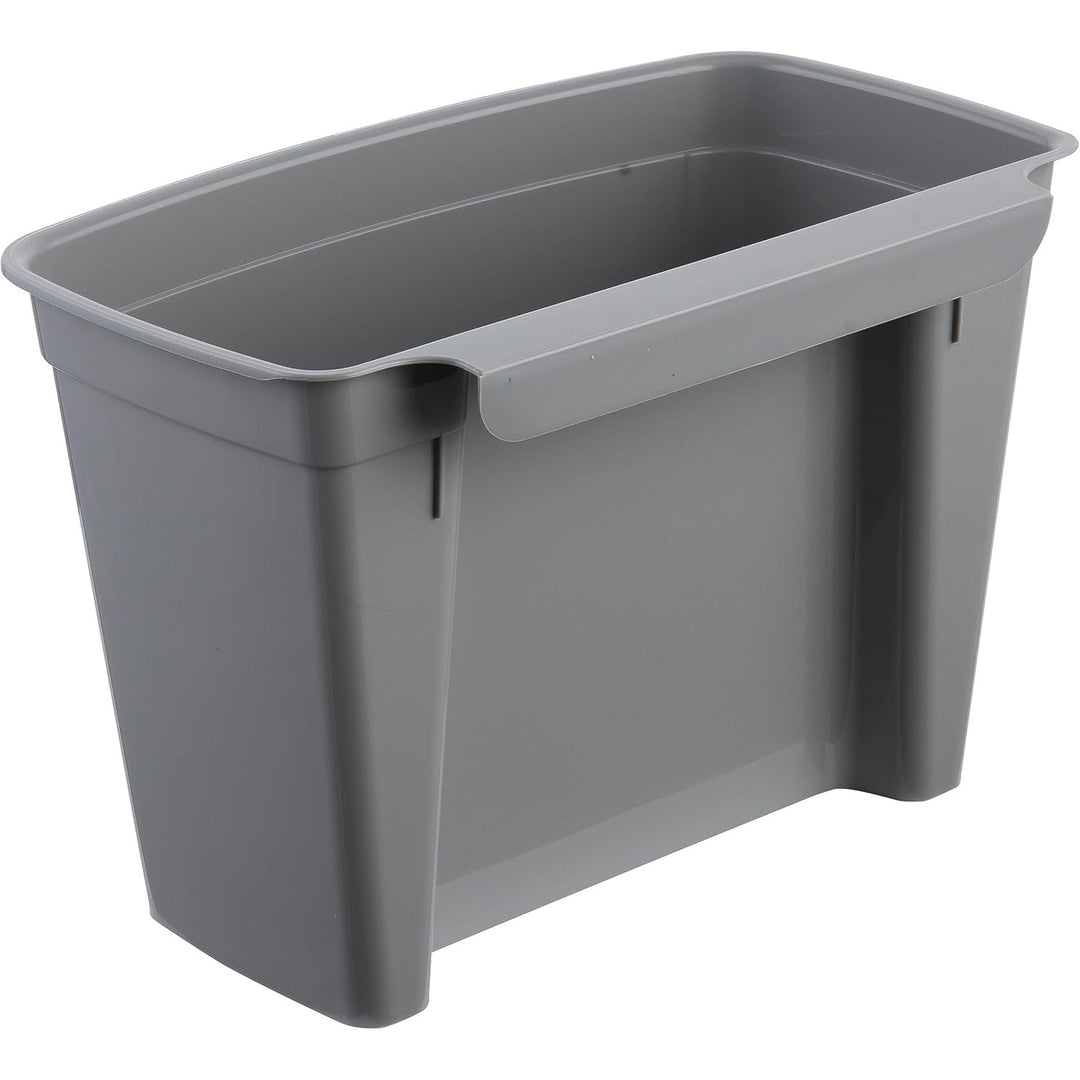 Poubelle Keeeper, panier suspendu, avec couvercle, 4L, gris, Milan