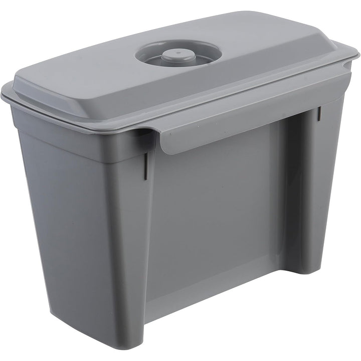 Poubelle Keeeper, panier suspendu, avec couvercle, 4L, gris, Milan