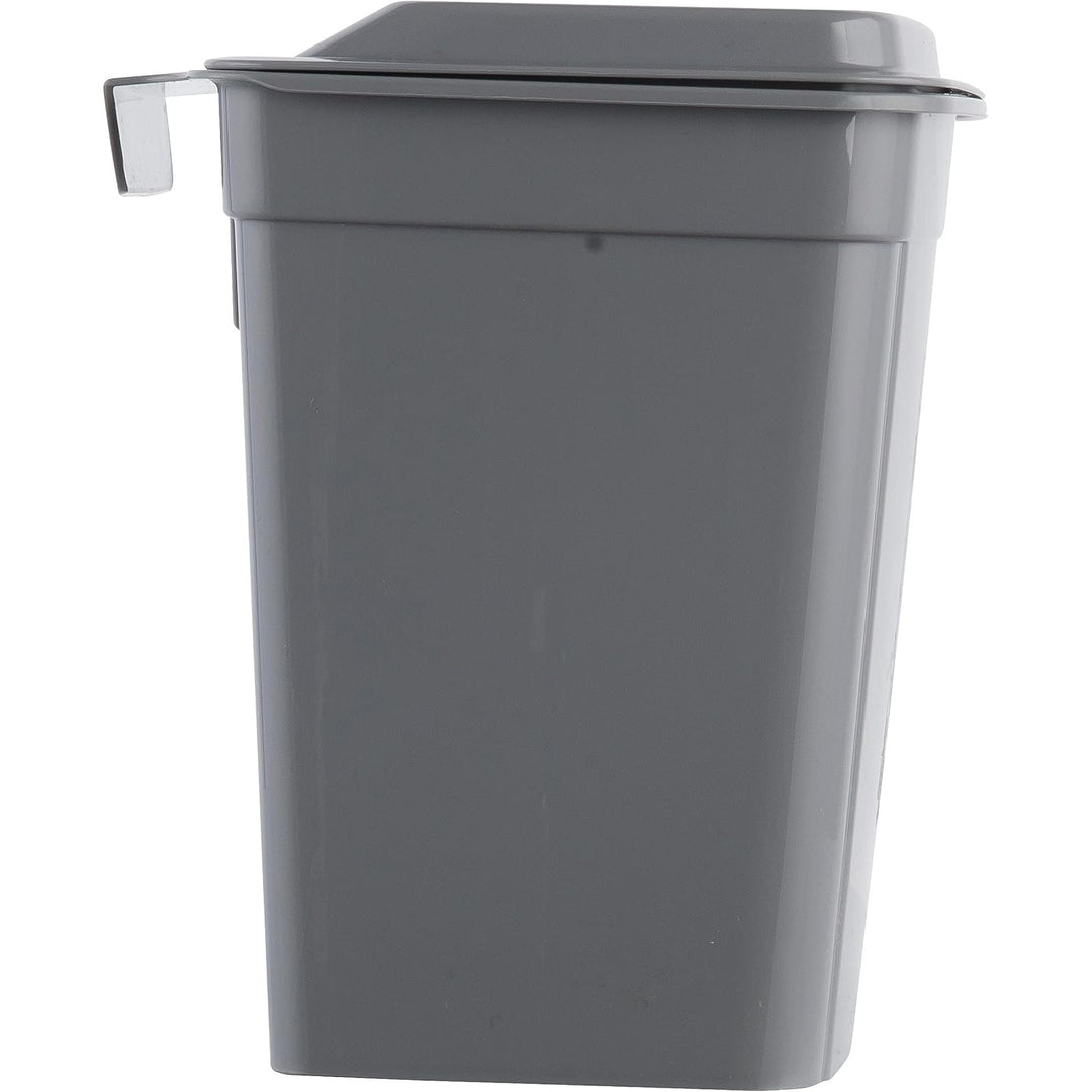 Poubelle Keeeper, panier suspendu, avec couvercle, 4L, gris, Milan