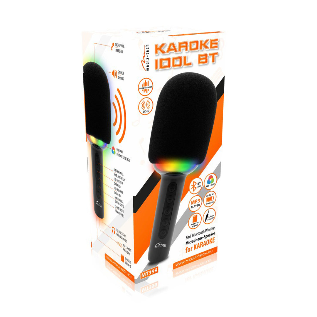 Microphone karaoké avec enceinte Bluetooth KARAOKE IDOL BT Media-Tech MT399