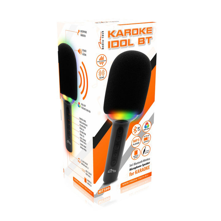 Microphone karaoké avec enceinte Bluetooth KARAOKE IDOL BT Media-Tech MT399