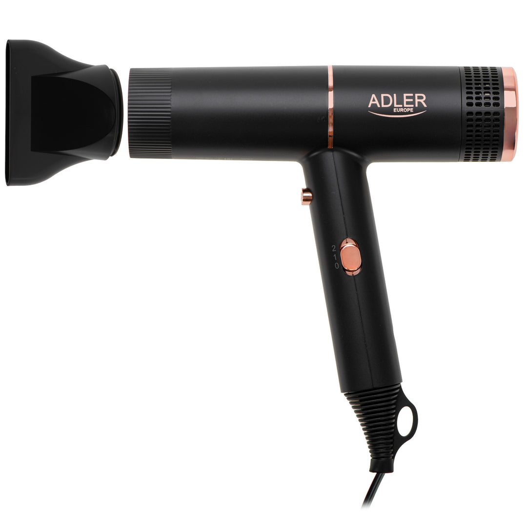 Adler AD 2278 Sèche-cheveux ionisation 2 niveaux de soufflage noir