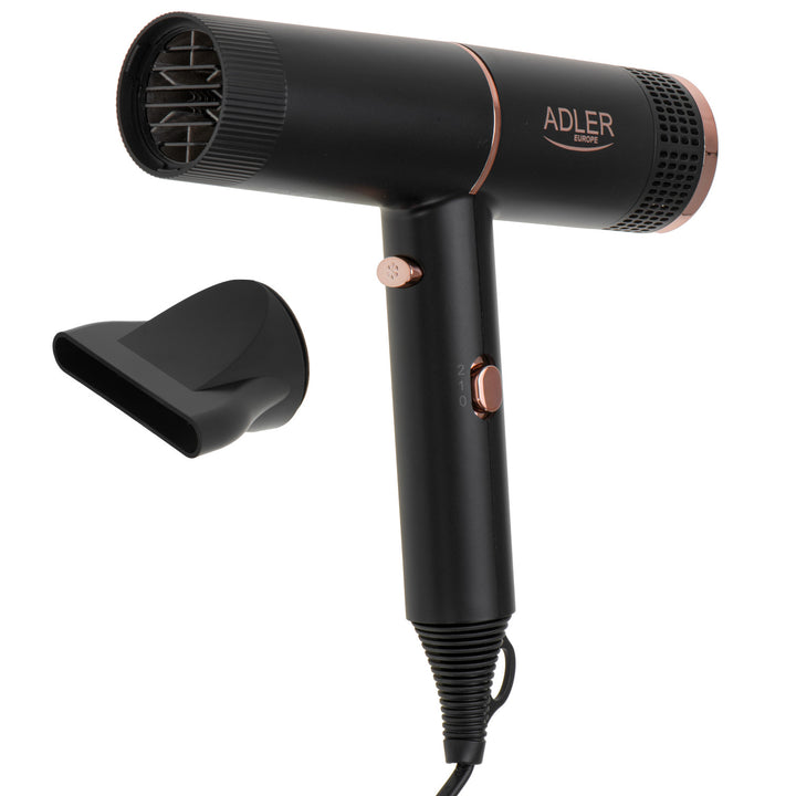 Adler AD 2278 Sèche-cheveux ionisation 2 niveaux de soufflage noir