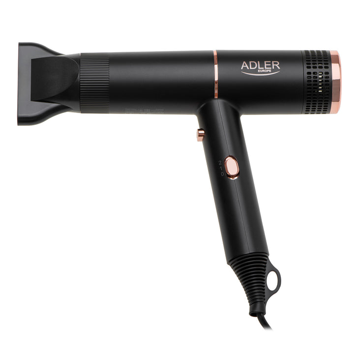 Adler AD 2278 Sèche-cheveux ionisation 2 niveaux de soufflage noir