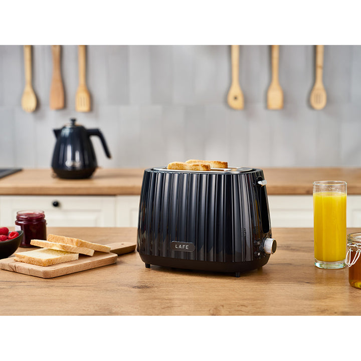 Lafe Toaster, 7-Stage Toasting Control, 1080W Max, Zwart, Modern