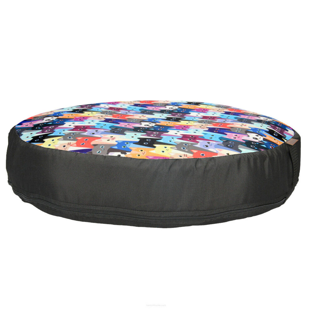 Lit Bertoni pour chat, insert à granulés, 50cm de diamètre, motif miaou, EE130