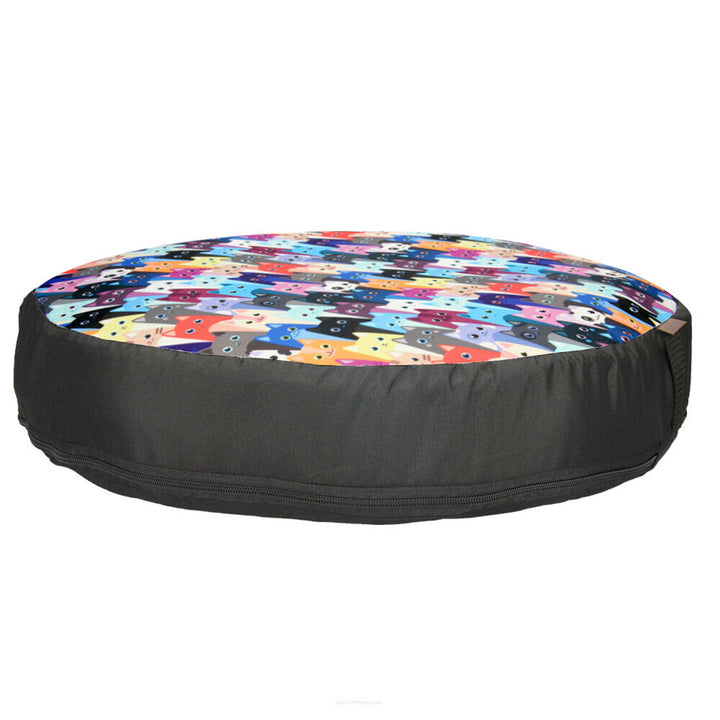 Lit Bertoni pour chat, insert à granulés, 50cm de diamètre, motif miaou, EE130