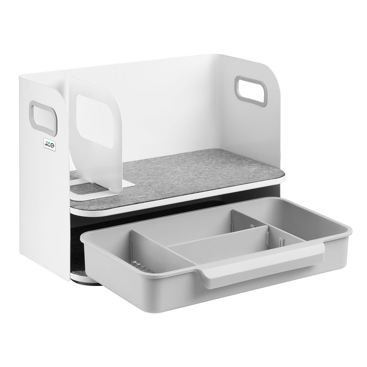 Organisateur de bureau avec tiroir Ergo Office, blanc, max. 10kg, ER-440 + Organisateur de bureau pour ustensiles ER-442