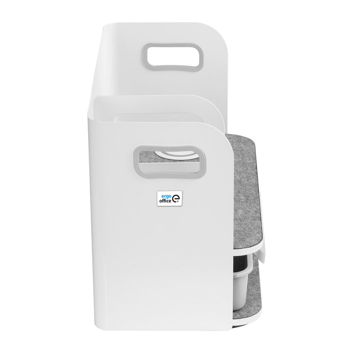 Organisateur de bureau avec tiroir et chargeur sans fil Ergo Office, blanc, max. 10kg, ER-441 + Organisateur de bureau pour ustensiles de bureau jusqu'à 5kg ER-442