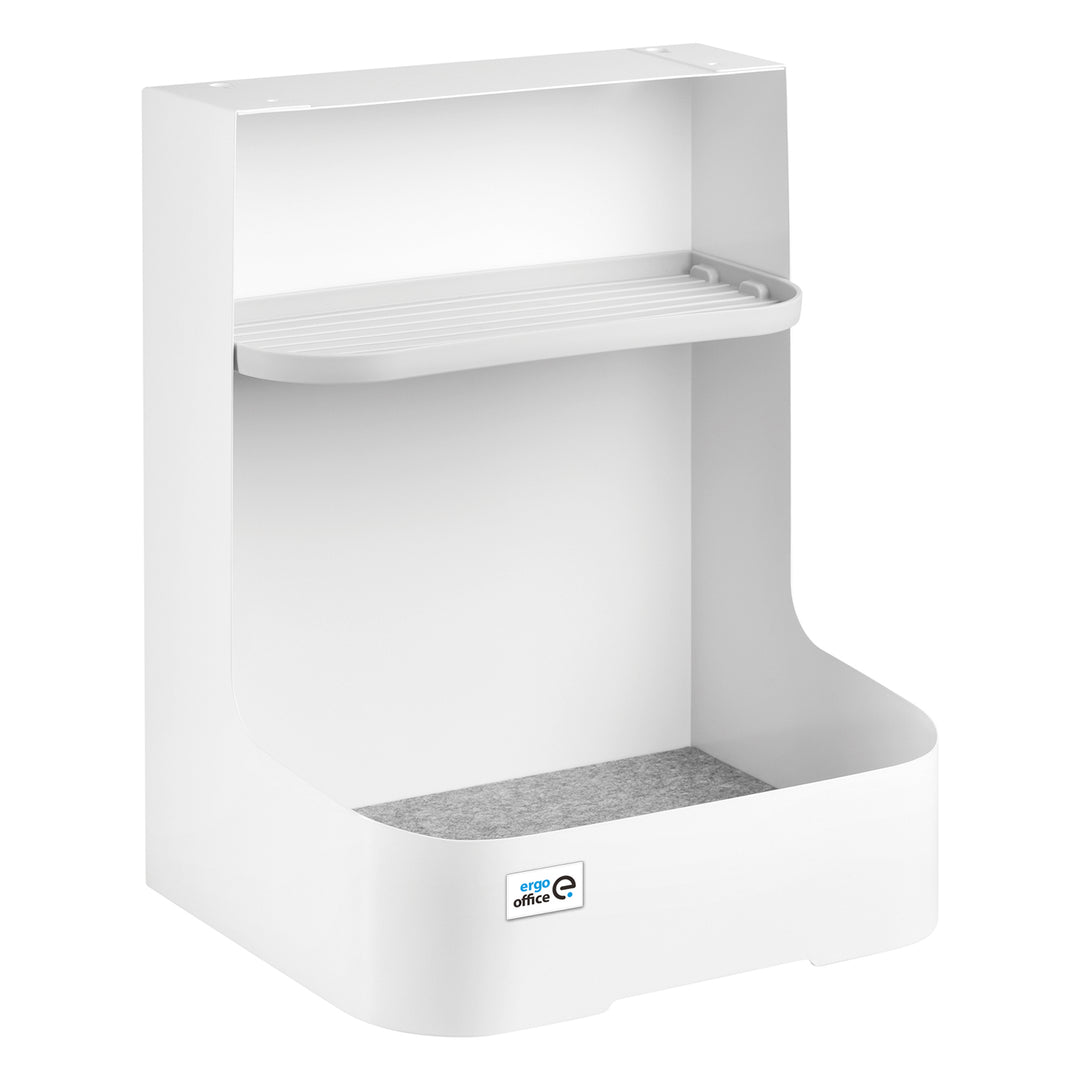 Organisateur de bureau avec tiroir et chargeur sans fil Ergo Office, blanc, max. 10kg, ER-441 + Organisateur de bureau pour ustensiles de bureau jusqu'à 5kg ER-442