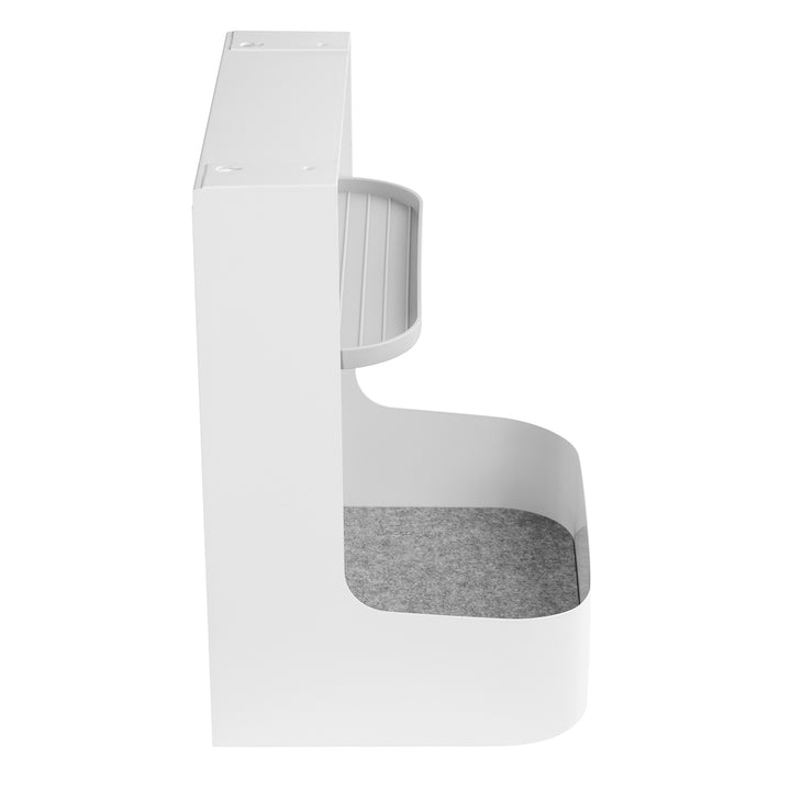 Organisateur de bureau avec tiroir et chargeur sans fil Ergo Office, blanc, max. 10kg, ER-441 + Organisateur de bureau pour ustensiles de bureau jusqu'à 5kg ER-442