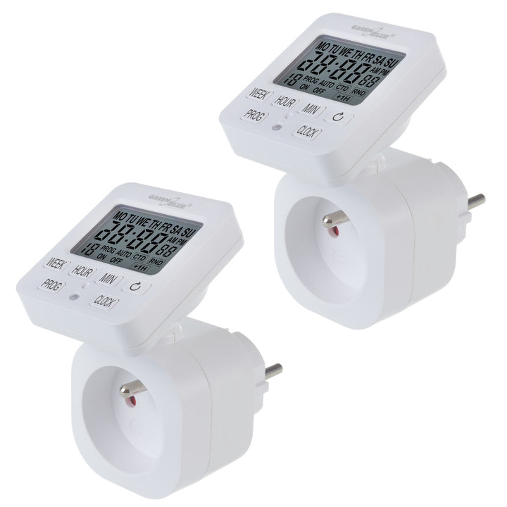 Horloge digitale GreenBlue - minuterie, charge max. 16A, IP20, GB605 E, 2 pièces