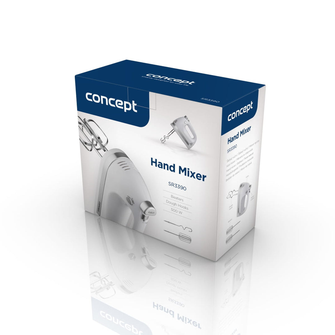 Concept Handmixer, 5 Snelheden, Turbofunctie, 500 W, Wit, SR3390