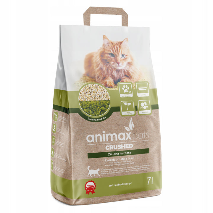 Klontvormende kattenbakvulling, groene thee, gemalen, 7 liter, Animax