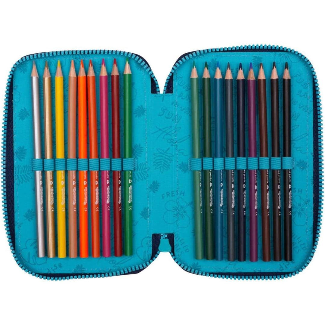 CoolPack drie-compartimenten etui met accessoires JUMPER 3 STITCH