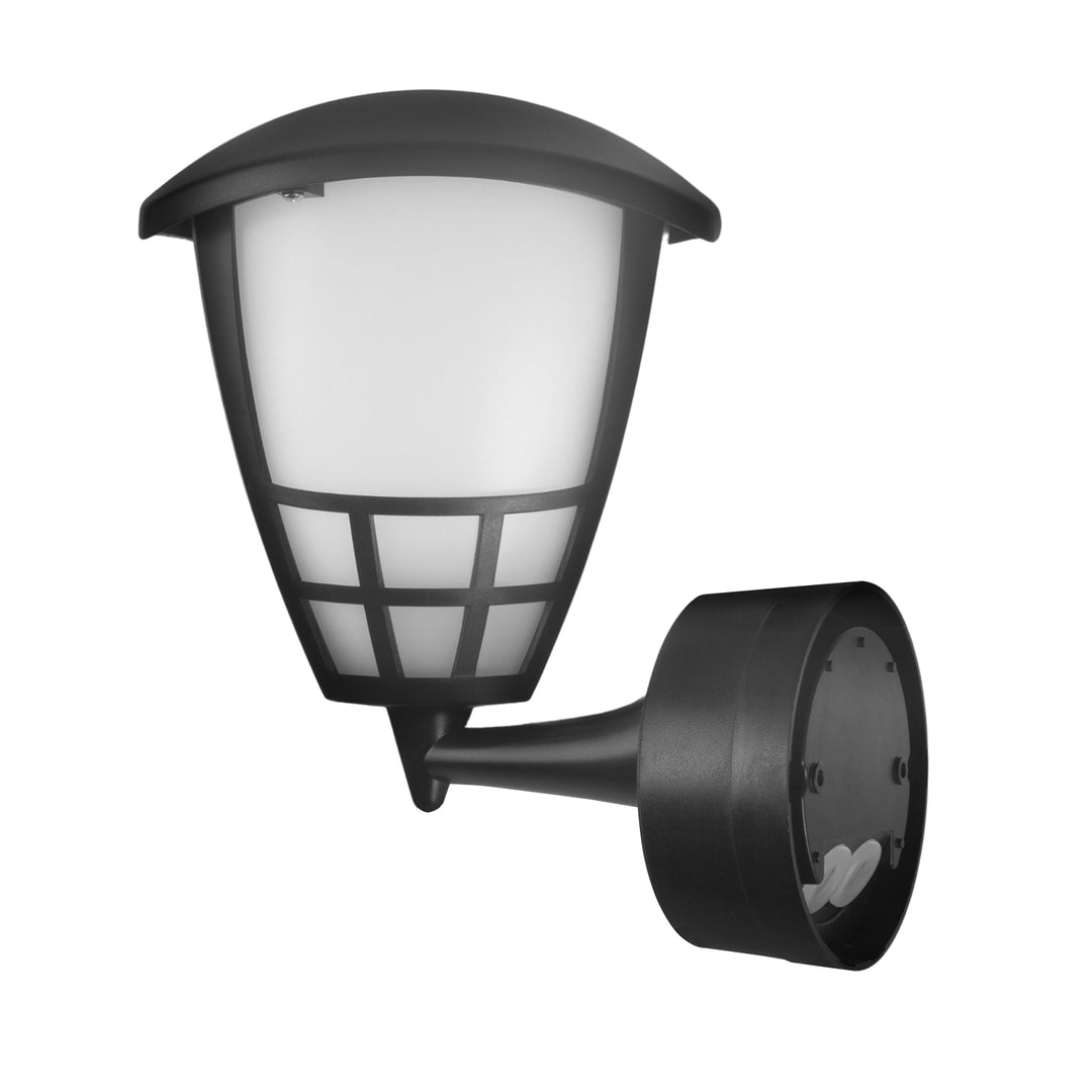 Applique 1xE27 avec détecteur Maclean, détecteur infrarouge, charge max. 60W, IP65, noir, MCE518 B + ampoule LED à filament E27, 4W 230V Maclean Energy MCE283 WW blanc chaud 3000K 470lm rétro edison décorative G45