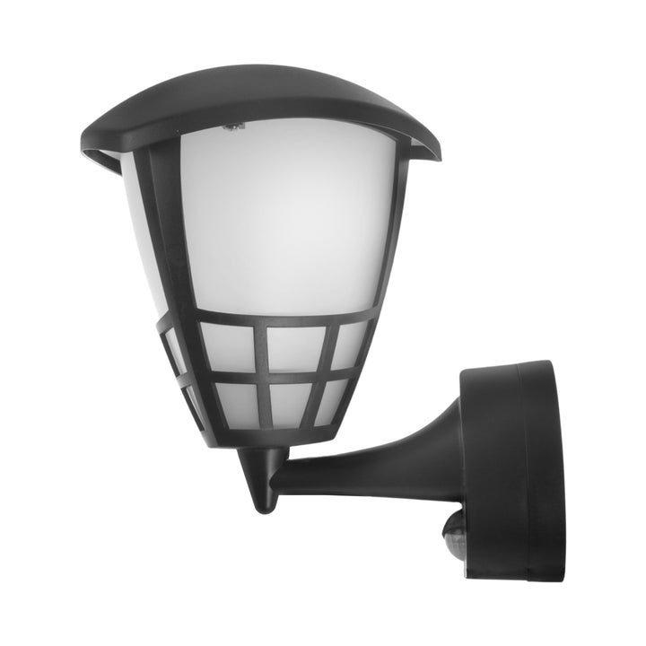 Applique 1xE27 avec détecteur Maclean, détecteur infrarouge, charge max. 60W, IP65, noir, MCE518 B + ampoule LED à filament E27, 4W 230V Maclean Energy MCE283 WW blanc chaud 3000K 470lm rétro edison décorative G45