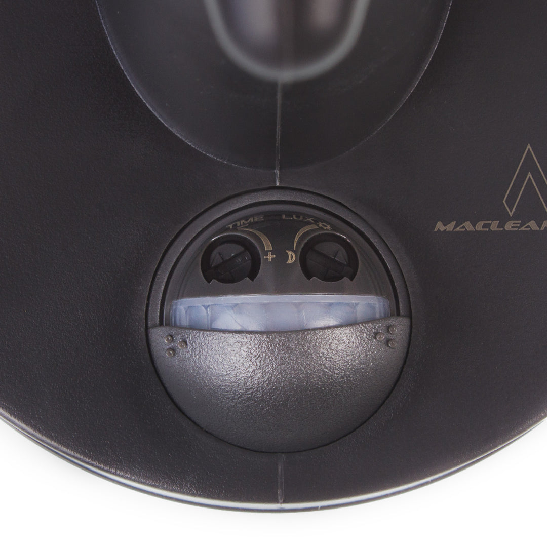Applique 1xE27 avec détecteur Maclean, détecteur infrarouge, charge max. 60W, IP65, noir, MCE518 B + ampoule LED à filament E27, 4W 230V Maclean Energy MCE283 WW blanc chaud 3000K 470lm rétro edison décorative G45