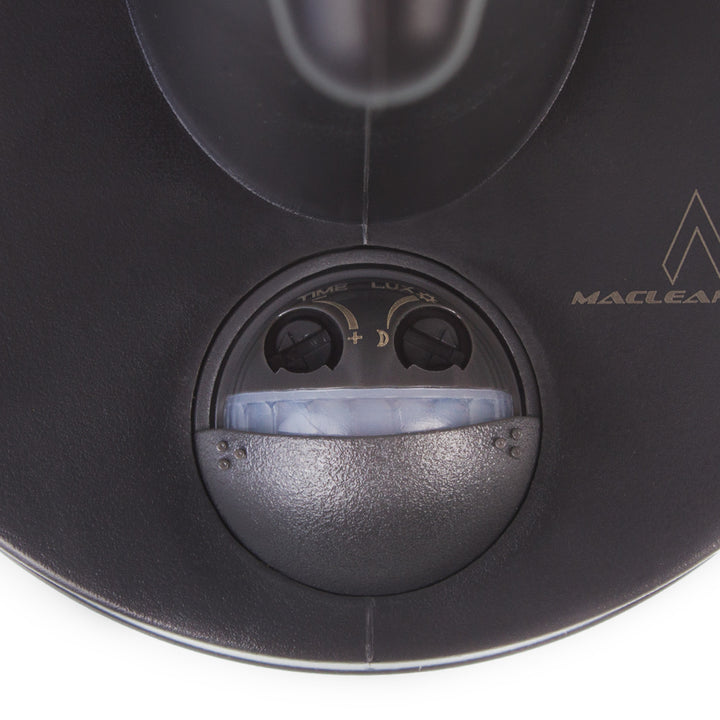 Applique 1xE27 avec détecteur Maclean, détecteur infrarouge, charge max. 60W, IP65, noir, MCE518 B + ampoule LED à filament E27, 4W 230V Maclean Energy MCE283 WW blanc chaud 3000K 470lm rétro edison décorative G45