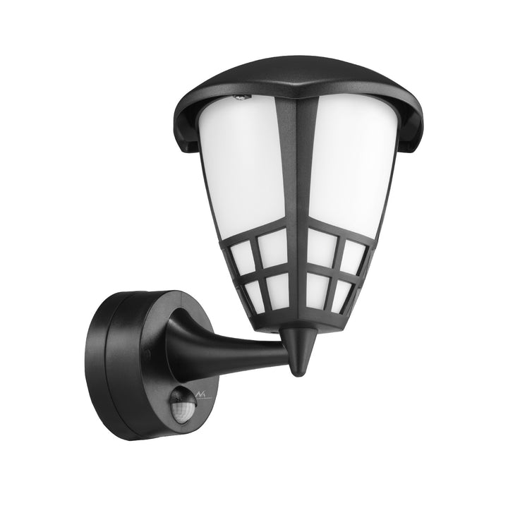 Applique 1xE27 avec détecteur Maclean, détecteur infrarouge, charge max. 60W, IP65, noir, MCE518 B + ampoule LED à filament E27, 4W 230V Maclean Energy MCE283 WW blanc chaud 3000K 470lm rétro edison décorative G45