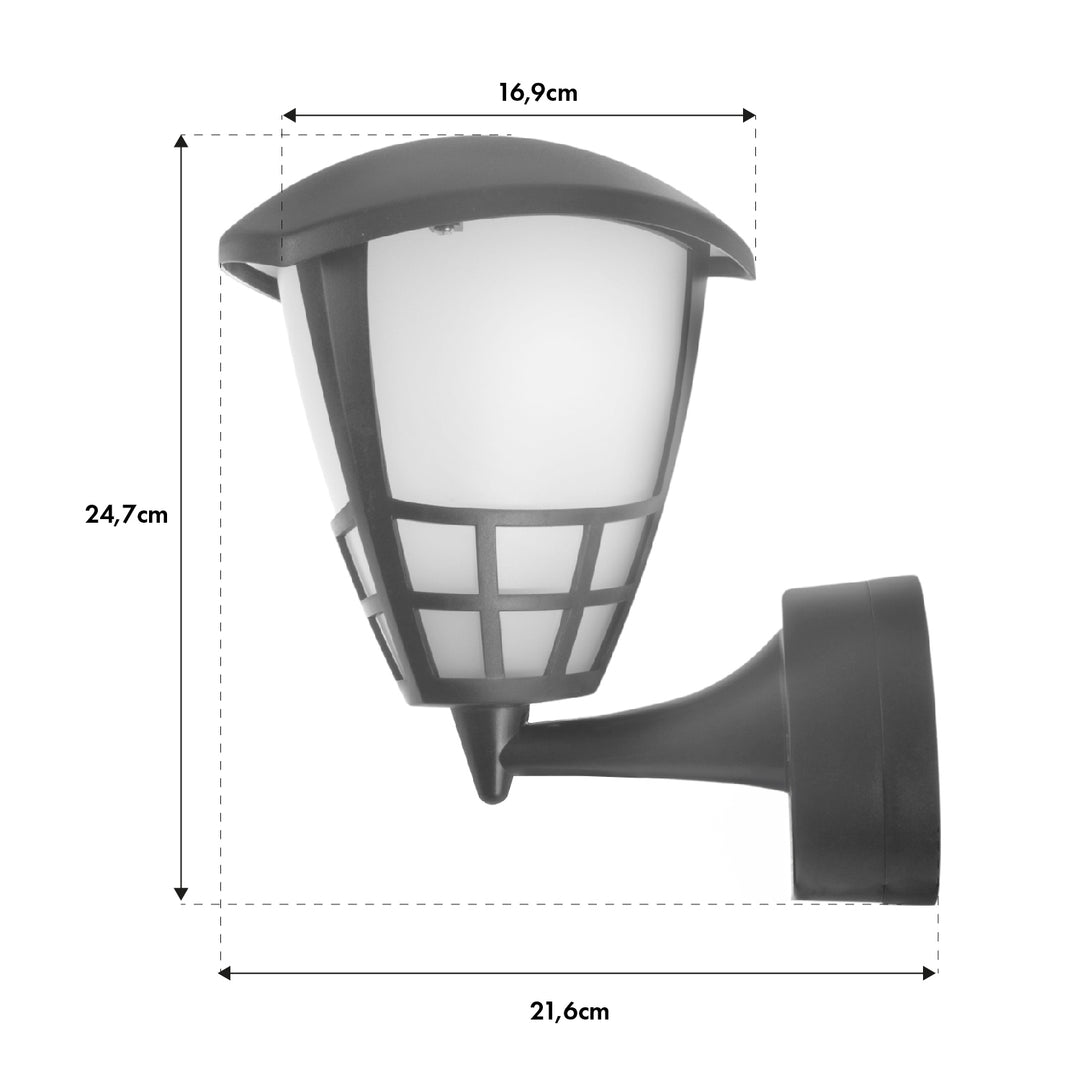 Applique 1xE27 Maclean, charge max. 60W, IP65, couleur grise, MCE519 GR + ampoule LED à filament E27, 11W 230V Maclean Energy MCE280 WW blanc chaud 3000K 1500lm rétro edison décorative A60